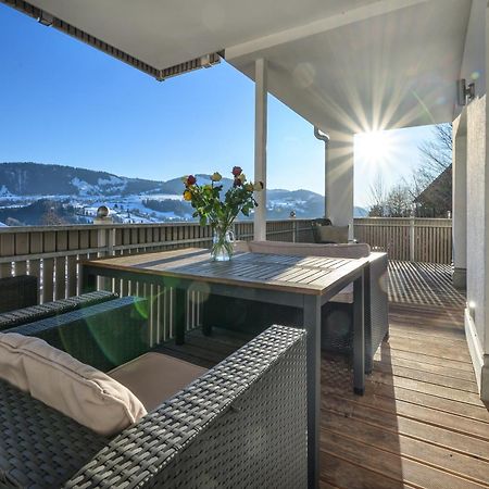 Haus "Bergblick" Ferienwohnung Hochgrat Oberstaufen Mit 2 Schlafzimmer Exterior foto
